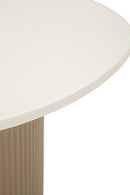 Tavolinetto Frankfurt Marble 46x48x39 cm in Metallo e MDF e Marmo Artificiale Grigio e Bianco      