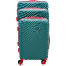 Set 3 Valigie Rigide con Ruote Easy Roll Trolley Bagaglio da Viaggio Verde      