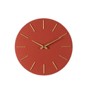 Orologio da Parete  Ø40x5 cm in Legno TimeLine Mattone