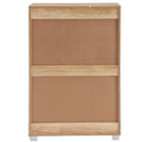 Scarpiera Mobile Salvaspazio 2 Ante 1 Cassetto 63x33x95h cm in Melaminico Venato a Rilievo Rovere e Bianco