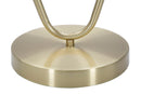 Lampada da Tavolo Glamy Drop 25x18x50 cm in Ferro e Vetro Oro e Bianco