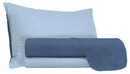 Set Lenzuola Sopra Sotto e Federe Doubleface Avio\/Azzurro Varie Misure