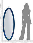Specchio da Muro Oslo Blu 55x2x150 cm in MDF e Vetro e Specchio Blu      
