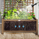 Fioriera da Giardino con Traliccio per Piante Rampicanti 90x45x183 cm in Legno di Abete Marrone      