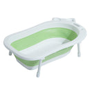 Vaschetta Bagnetto per Neonati Pieghevole Bianco e Verde 89x53.5x38 cm 