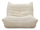 Poltrona Mask Bianca 103x100x80 cm in Spugna e Poliestere Bianco      