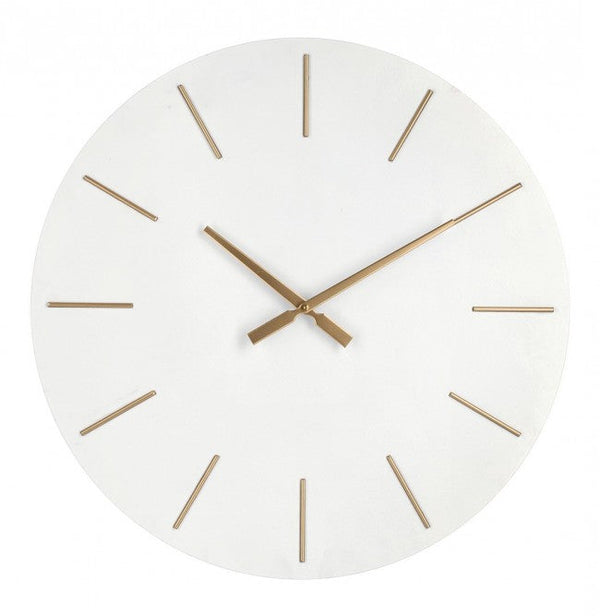 Orologio da Muro Ø 60x5 cm Timeline in Legno Bianco Seconda Scelta sconto
