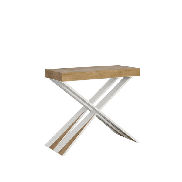 sconto Consolle Allungabile 90-196x40x77 cm in Nobilitato Marrone