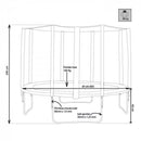 Trampolino Elastico con Rete Ø305x65/245 h cm in Plastica Blu