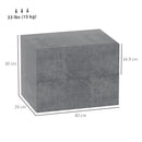 Set di 2 Comodini Sospesi Design Moderno 40x29x30 cm con 2 Cassetti Grigio Cemento 
