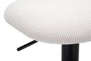 Sgabello Bar Light Bianco 41x47,5x85 cm in Ferro e Compensato e Spugna e Poliestere Nero e Bianco      