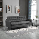 Divano Letto 200x79x96 cm in Tessuto Grigio