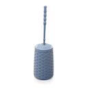 Set Accessori Bagno Cesto Biancheria Cestino Rifiuti Scopino in Rattan Grigio
