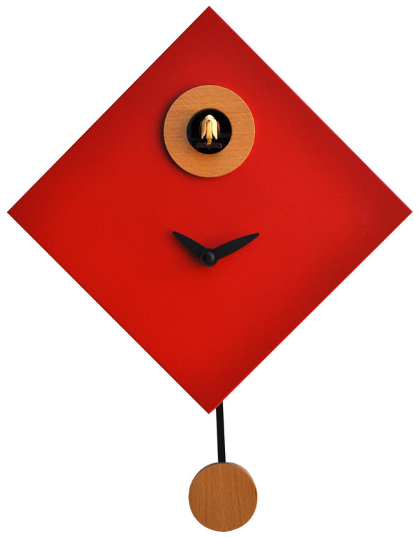 online Orologio a Cucù da Parete 25x25x11cm Pirondini Italia Rombino Rosso