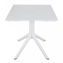 Tavolo Jarvis 80x80x75 h cm in Polipropilene Bianco
