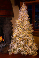 Albero di Natale Artificiale H275 cm Abete innevato 8400 Led e 1274 Tips 