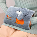 Borsa Acqua Calda Elettrica Ricaricabile Scaldamani Peluche Grigio