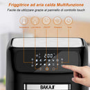 Friggitrice Aria Calda Air Fryer 12 L 1800W Display LCD 12 Programmi con Accessori Nero      