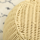 Cuccia Casetta per Gatti Ø40x30 cm in Rattan PE Beige
