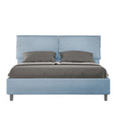 Letto Matrimoniale con Alzata Comoda Imbottito in Microfibra Sleeper Azzurro Varie Misure