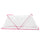 Zanzariera per Letto Pieghevole 190x135 cm Esagonale a Rete Nylon Rosa
