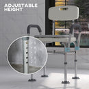 Sedia Doccia ad Altezza Regolabile con Braccioli e Cuscino Rimovibile  53,5x52x80-90 cm  Bianca