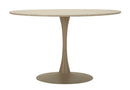 Tavolo da Pranzo Stoccolma Crema Ø120x86 cm in MDF e Ferro Crema      