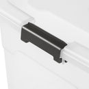 Set 4 Scatole Contenitori Salvaspazio Porta Oggetti da 30L Portaoggetti in Plastica Trasparente