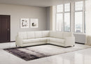 Divano Angolare 6 Posti 281x221x85 cm Karay in Tessuto Latte