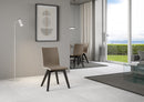 Sedia 52x52x87 cm Trudy gambe Antracite in Similpelle Tortora