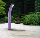 Doccia Solare da Giardino 40L Miscelatore Arkema Dada Fascia Inox Light Blu