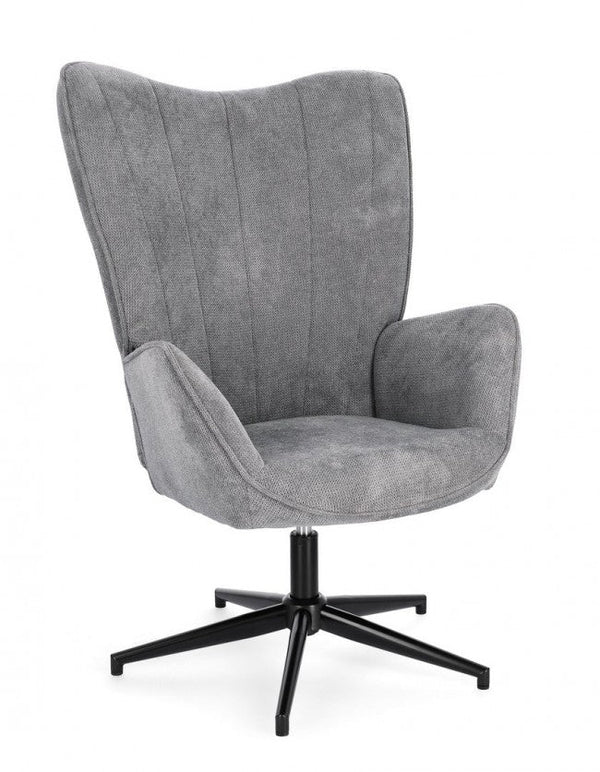 prezzo Poltrona Soggiorno 69x72x106 cm Inas in Tessuto Grigio
