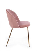 Set 4 Sedie 49x55x77h cm Tanya Velluto Rosa 