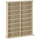 Mobile Libreria Porta CD 106,5x24x126,3 cm a 16 Ripiani dal Design Moderno in Legno Naturale      