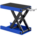 Cavalletto Alzamoto Pieghevole e Antiscivolo 41,5x23,5x10-37 cm in Acciaio e Gomma Blu e Nero      