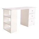Scrivania con Cassetti e Ripiani Portaoggetti Bianco 120x49x72 cm 