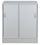 Mobiile 2 Ante Scorrevoli 3 Ripiani 60x30x71 cm in PB e Carta Bianco