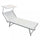 Lettino Prendisole da Giardino Bari 181x61x38 h cm in Alluminio Bianco