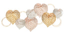 Pannello da Muro Hearts 91x2,5x39,5 cm in Ferro 