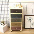 Cassettiera 5 Cassetti 40x30x82 cm in Legno Grezzo Sandy Levigato