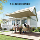 Telo per Pergola 250x255 cm con 10 Fori di Drenaggio in Poliestere Beige      