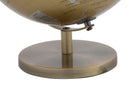 Mappamondo Arancione Ø25x34 cm Metallo e Plastica Oro Ruggine e Argento
