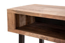Console Mumbai 118x40x76 cm in Legno di Acacia e in Ferro Marrone e Nero