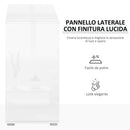 Mobile Multiuso 2 Cassetti 2 Ante 79x36x74 cm in Legno Bianco