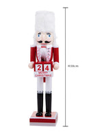 Soldato Schiaccianoci Natalizio con Calendario H38 cm in Legno