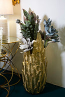 Vaso Piume 32x34x80 cm in Resina Oro      