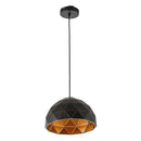 Lampadario a Soffitto Vintage a Sospensione E27 Ø30x146 cm  Nero