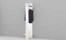 Mobile Appendiabiti con Specchio 50x32x191 cm Kompact Bianco Lucido  