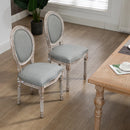 Set 2 Sedie 51x55x 96 cm in Legno e Tessuto Grigio