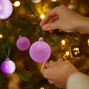 Set 48 Palline Decorative Ø 7 cm per Albero di Natale Rosa